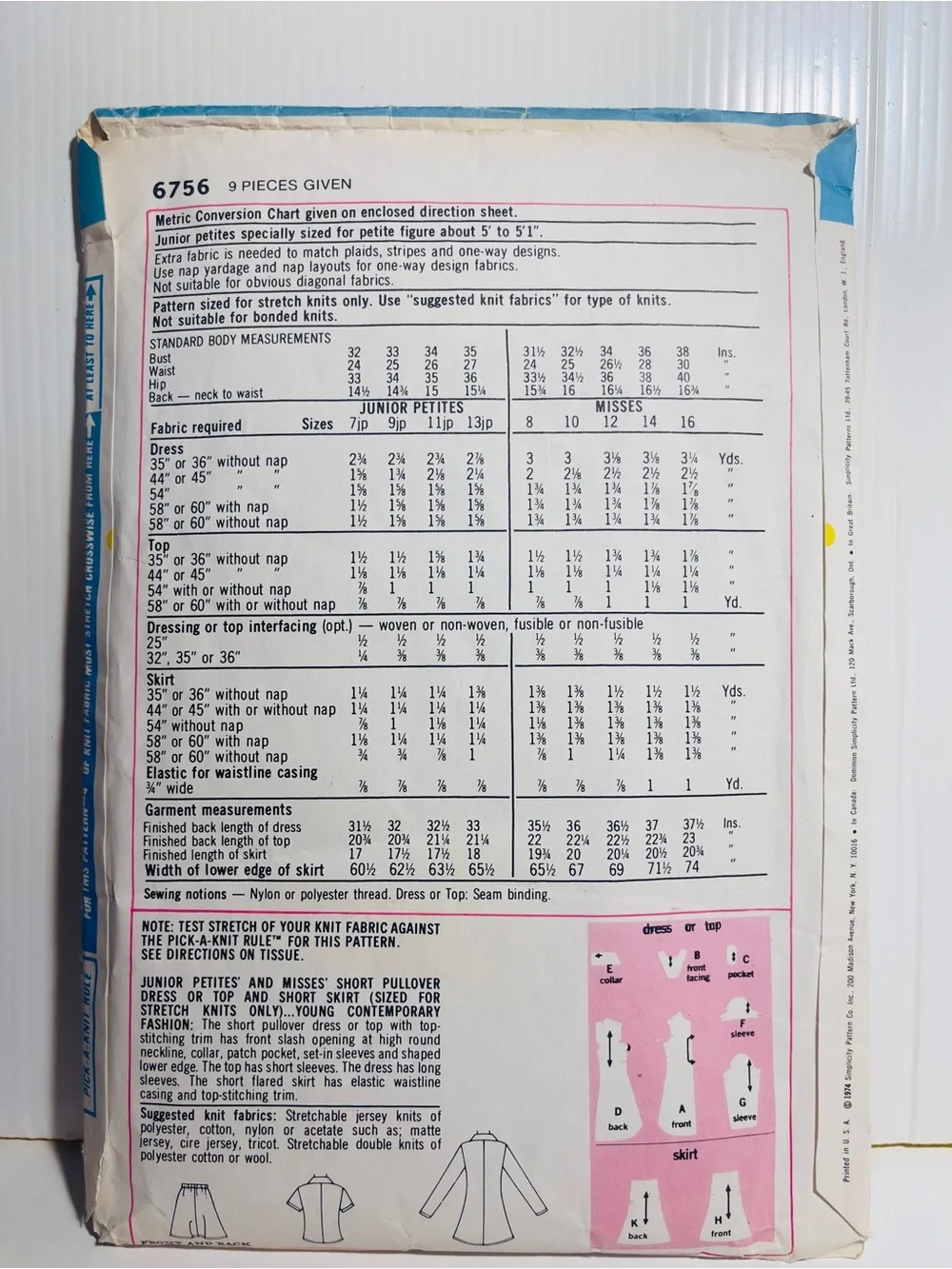 Simplicity & McCall's Vintage Sewing Pattern Lot - Yellow Blue Red Floral